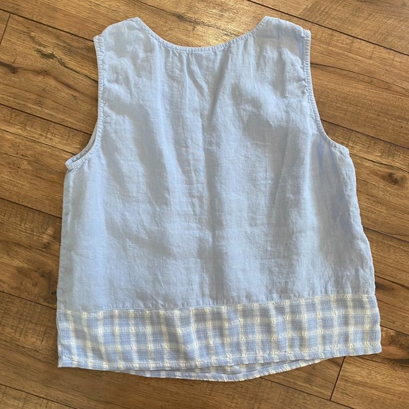 Vintage RARE Johnny Was Linen Tank Top Size Medium - Picture 4 of 9